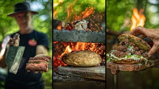 SPICY 🌶️ Serbian Chevapi Cevapi With Kaymak  Outdoor ASMR Cooking [upl. by Viccora]