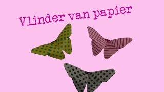 Vlinder vouwen van papier  Origami  makkelijke uitleg  vouwen  maken  knutselen  DIY [upl. by Ennove144]