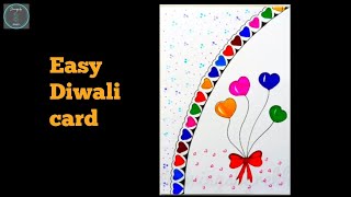 How to make Diwali Card  DIY Diwali Card  Handmade Diwali Card Making Ideas  Easy Diwali Card [upl. by Nelia81]