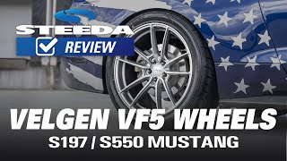 20052023 Mustang Velgen VF5 Lightweight Series Wheels  Steeda Review [upl. by Leesa]