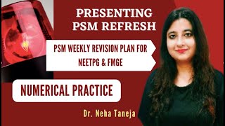 PSM Weekly Revision PlanNumerical Practice fmge neetpg fmgeexaminicet [upl. by Oel]