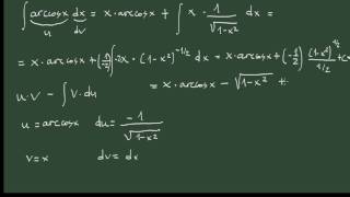 13 Integral de la función arcocoseno por partes e integral tipo arcoseno [upl. by Annayek]