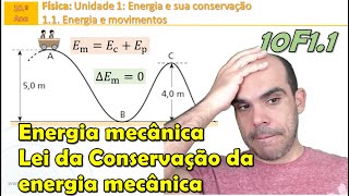 Lei da variação da energia mecânica  10F11  Aula 8 [upl. by Ailam]