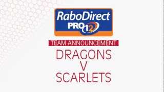 Team announcement  Dragons v Scarlets [upl. by Yemarej]