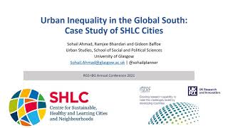 Urban Inequality in the Global South Case Study of SHLC Cities [upl. by Ennaitak]