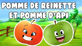 Pomme de reinette et pomme dapi  comptine pour enfants [upl. by Aneryc]