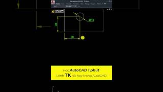 Học AutoCAD 1 phút  Lệnh TK rất hay trong AutoCAD [upl. by Naniac]