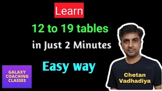 Learn Tables smartly from 12 to 20 [upl. by Euqinotna]