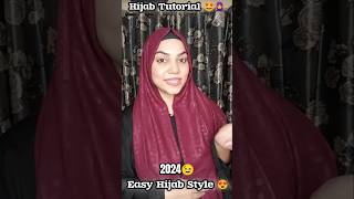 Hyderabadi Hai apan😉😅 SchoolCollege Style Hijab🧕🤩hyderabadihijabtutorial2024ytshorteramafnan [upl. by Vachell147]