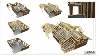 Exemples du logiciel de construction en bois SEMA [upl. by Ahsiem]