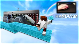 Keyboard  Mouse Sounds ASMR Handcam  Hypixel Bedwars [upl. by Nnalorac]