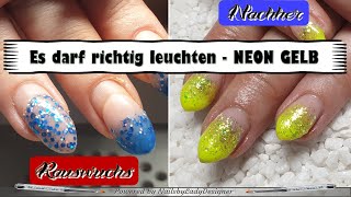 NEON GELB IM WINTER  Klar immer her damit  NailsbyLadyDesigner [upl. by Ansel]