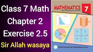 Class 7 Math New Book Chapter 2 Exercise 25  Class 7 Math New Book Unit 2 Exercise 25 [upl. by Wilmar286]