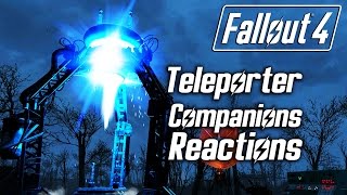 Fallout 4  Building the Teleporter  All Companions Reactions [upl. by Aem134]