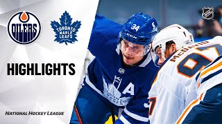 Oilers  Maple Leafs 12021  NHL Highlights [upl. by Irahk6]