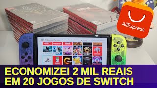 ECONOMIZEI 2 MIL REAIS em 20 JOGOS de SWITCH do AliExpress [upl. by Wake]