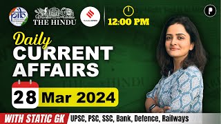 28 March Current Affairs 2024  Daily Current Affairs  Current Affairs Today [upl. by Rhoades]