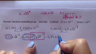 Notation scientifique dun nombre 4e [upl. by Ylloj]