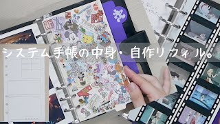 【システム手帳】手帳の中身・自作リフィル。【バイブルサイズ】 [upl. by Ezara]