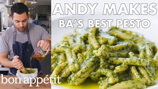 Andy Makes BAs Best Pesto  From the Test Kitchen  Bon Appétit [upl. by Whang374]