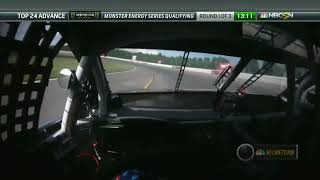 Gaunt Brothers Racing Exhaust Pitch with Jeffrey Earnhardt onboard at Pocono 2018 Qualifying session [upl. by Aysab224]