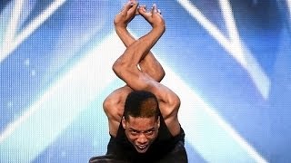 Britains Got Talent 2015 S09E06 Junior AKA Bonetics Contortionist Dance Routine Makes You Cringe [upl. by Smart]