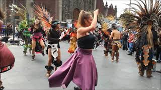 DANZANTES DEL ZOCALO CIUDAD DE MEXICO [upl. by Monika]