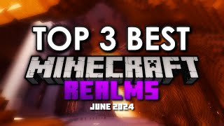 TOP 3 REALMS FOR Minecraft Bedrock 120 REALM CODE  JUNE 2024 [upl. by Alram]