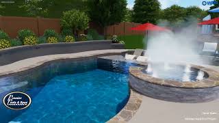 Teh Reed Family  Freeform Pool with Spillover Spa [upl. by Aninaj]