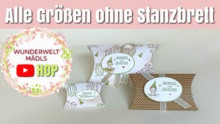 Kissenschachtel in allen Größen OHNE Stanzbrett  TuT gut  Video Hop  mit Stampin´ Up Produkten [upl. by Fransis612]