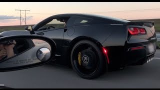 2014 C7 Corvette battles modded C6 Corvette [upl. by Reis102]