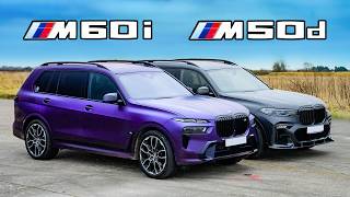 BMW X7 M60i v M50d DRAG RACE [upl. by Chally238]