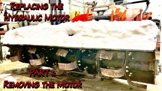 Replacing a hydraulic drive motor on a rototiller  Part 1  Removal [upl. by Sharyl853]