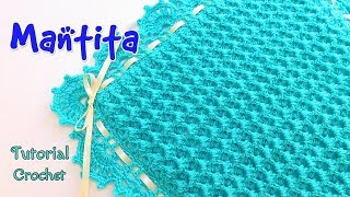 Como tejer una Mantita o Cobija en Punto Relieve a crochet  ganchillo [upl. by Ennaeirrac105]