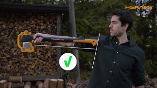 How to choose the right size splitting axe  Fiskars [upl. by Alanson606]