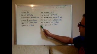 Free Spanish Lessons 153  Spanish conjugations amar to love  Video 33 [upl. by Ahseekan]