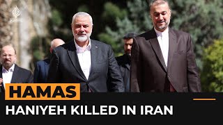 Hamas chief Ismail Haniyeh killed in Iran  AJ shorts [upl. by Anilev]