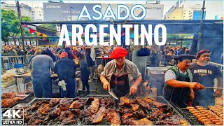 【4K】Recorrí el CAMPEONATO del ASADO en Buenos Aires ARGENTINA  Av 9 de Julio Argentinian barbecue [upl. by Tomas]