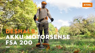 Starke Leistung Voller Komfort  Deshalb AkkuMotorsense STIHL FSA 200 [upl. by Shanie]