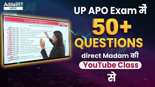 50 Questions in UP APO Exam Direct from Divyanshi Madam Class  UP APO 2022  UPSC Adda247 [upl. by Elinad]