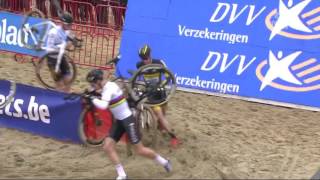 Cyclocross  Veldrijden 201617 DVV Trofee round 5  Scheldecross Antwerpen  Men [upl. by Erminie]