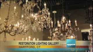 Custom Chandeliers amp Lamp Shades at Restoration Lighting Gallery [upl. by Aihsenat259]