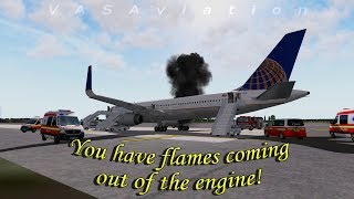 REAL ATC United B757 suffers ENGINE FIRE departing from Newark [upl. by Eirrol]