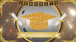 Graduation Ambient Background  Backdrop for Graduation Celebrations  Sparkles Graduation Cap [upl. by Barron]