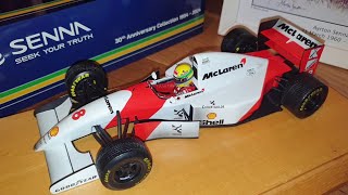 118 Ayrton Senna 1993 European GP Win Donington Park  Mclaren MP48 Minichamps F1 Diecast Review [upl. by Elsbeth165]