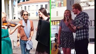 When Celebrities Surprise Street Performers By Singing With Them [upl. by Bracci550]