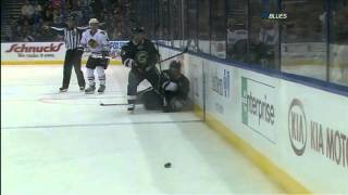 Matt DAgostini runs over Jonathan Toews HD [upl. by Areek119]