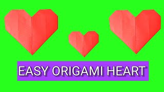 How To Make A Paper HeartFolding Origami Heart Tutorial  Easy Origami Heart  origami heart easy [upl. by Eelrehpotsirhc]