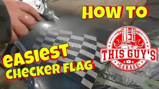 how to custom paint a checker flag [upl. by Aihsema]