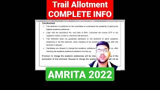 Amrita Counselling 2022 Trail allotment details  What to do next  Shorts cutoff amrita Trail [upl. by Surtimed]